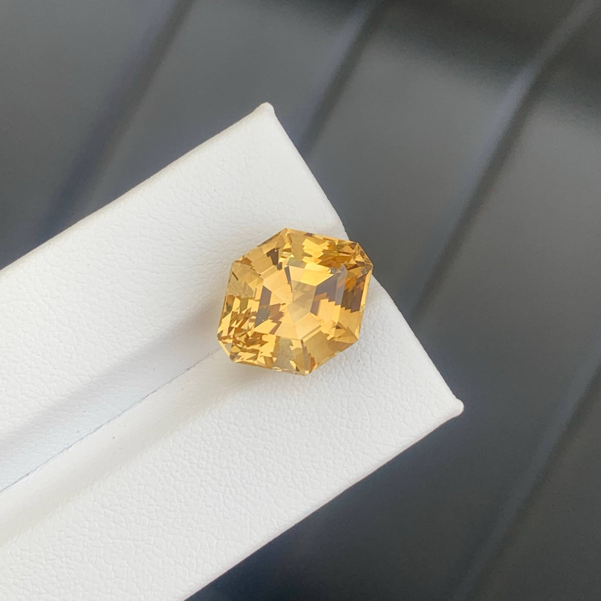 9.25 Carat Golden Color Citrine Fancy Cut Brazilian Gemstone
