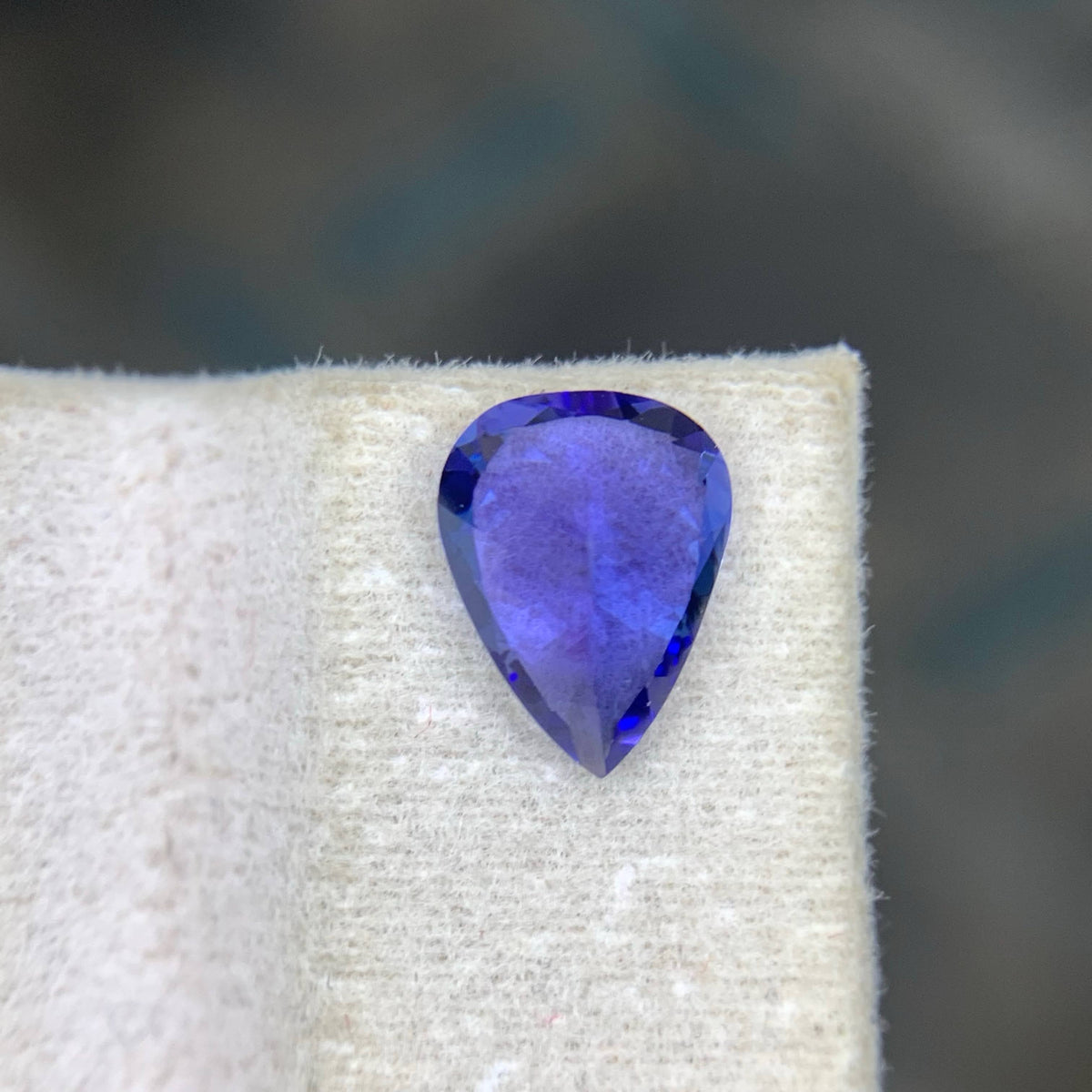 1.75 Carat Blue Tanzanite Pear Cut Tanzania Loupe Clean Untreated