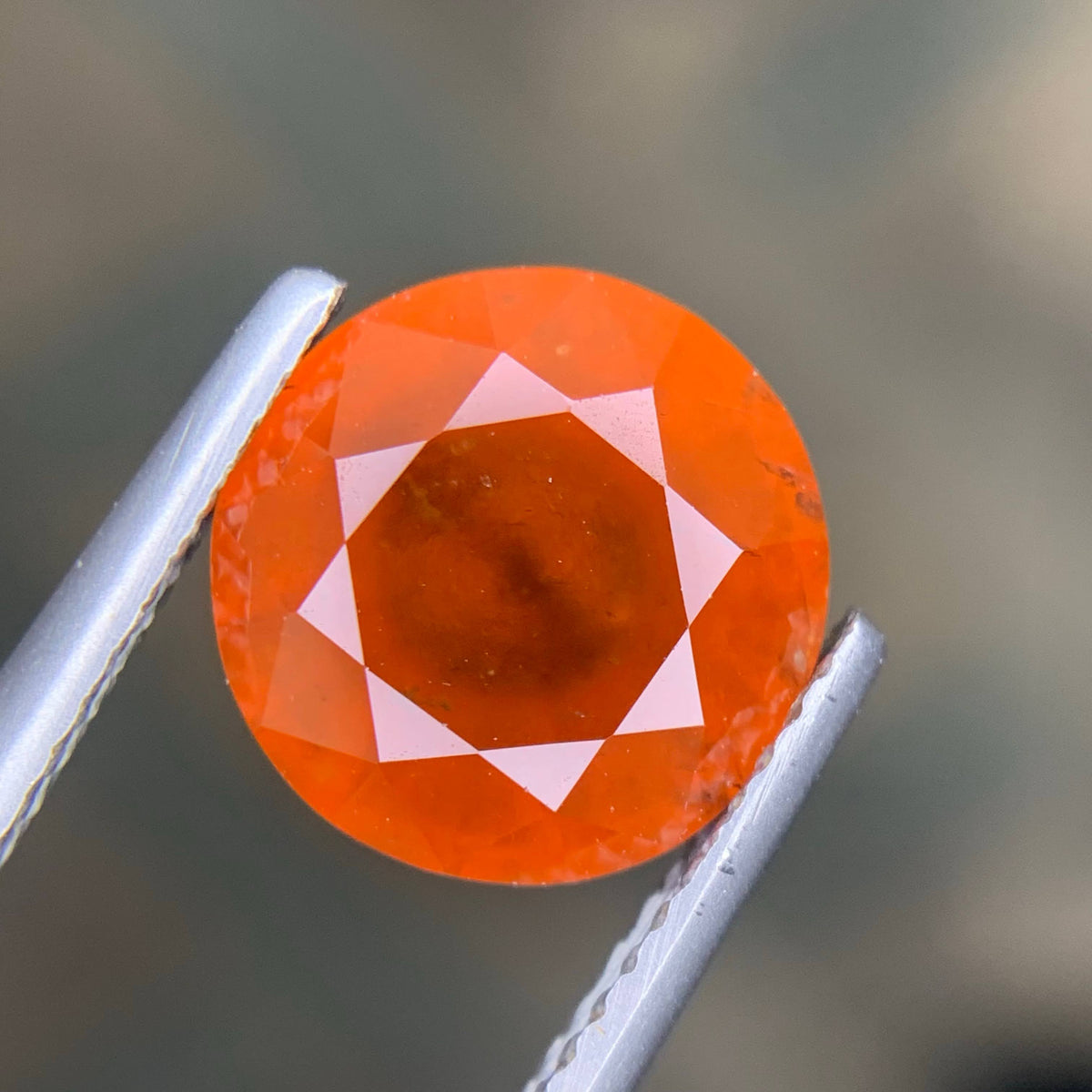 4.35 Carat Fanta Color Hessonite Garnet Round Cut Madagascar | SI Untreated