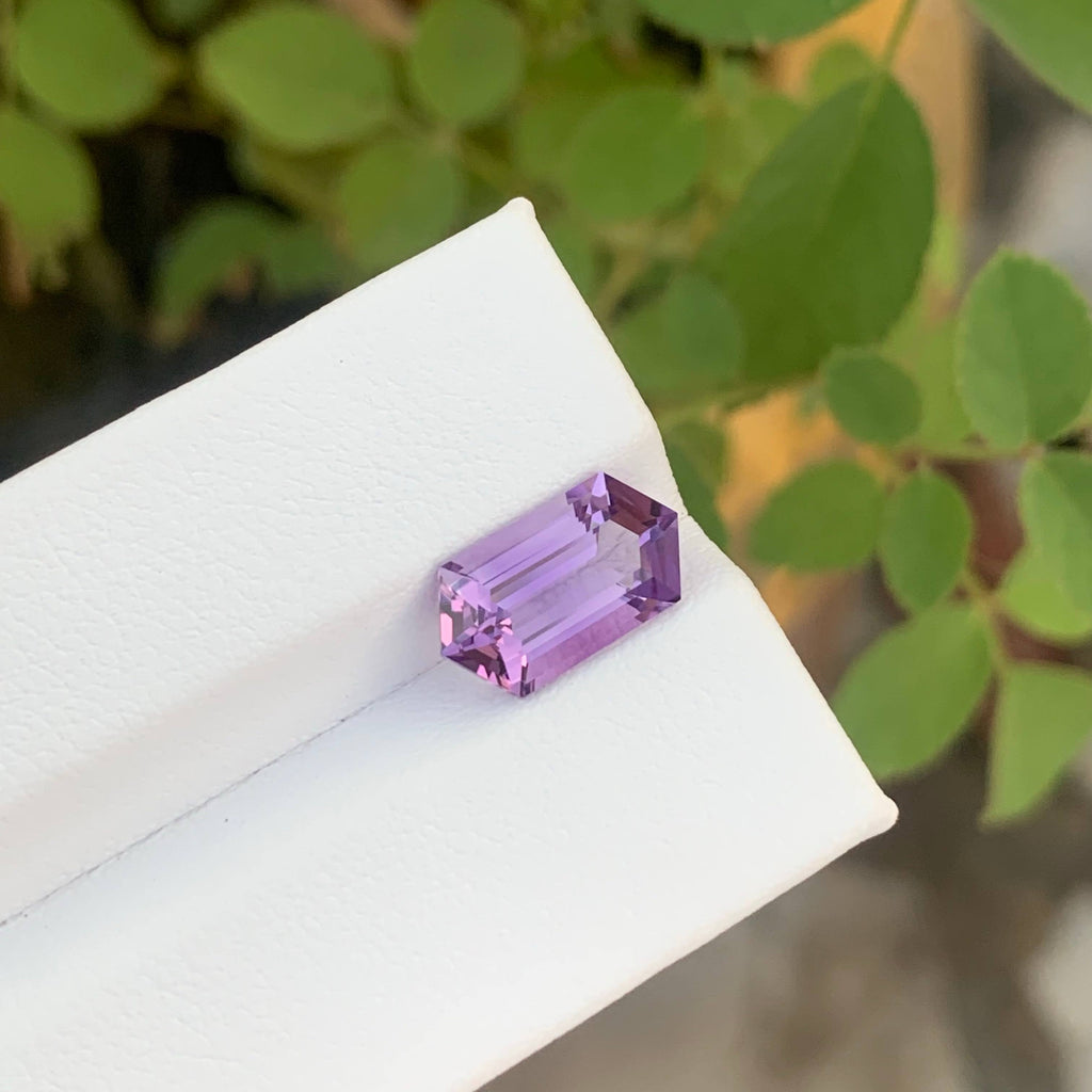 3.05 Carat Natural Loose Purple Amethyst Stone Fancy Cut Brazilian Gemstone