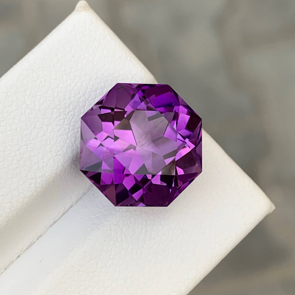 10.60 Carat Natural Loose Purple Amethyst Stone Fancy Cut Brazilian Gemstone