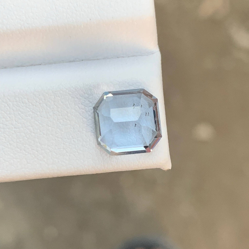 3.30 Carat Natural Aquamarine Goshenite Asscher Cut Gemstone From Pakistan
