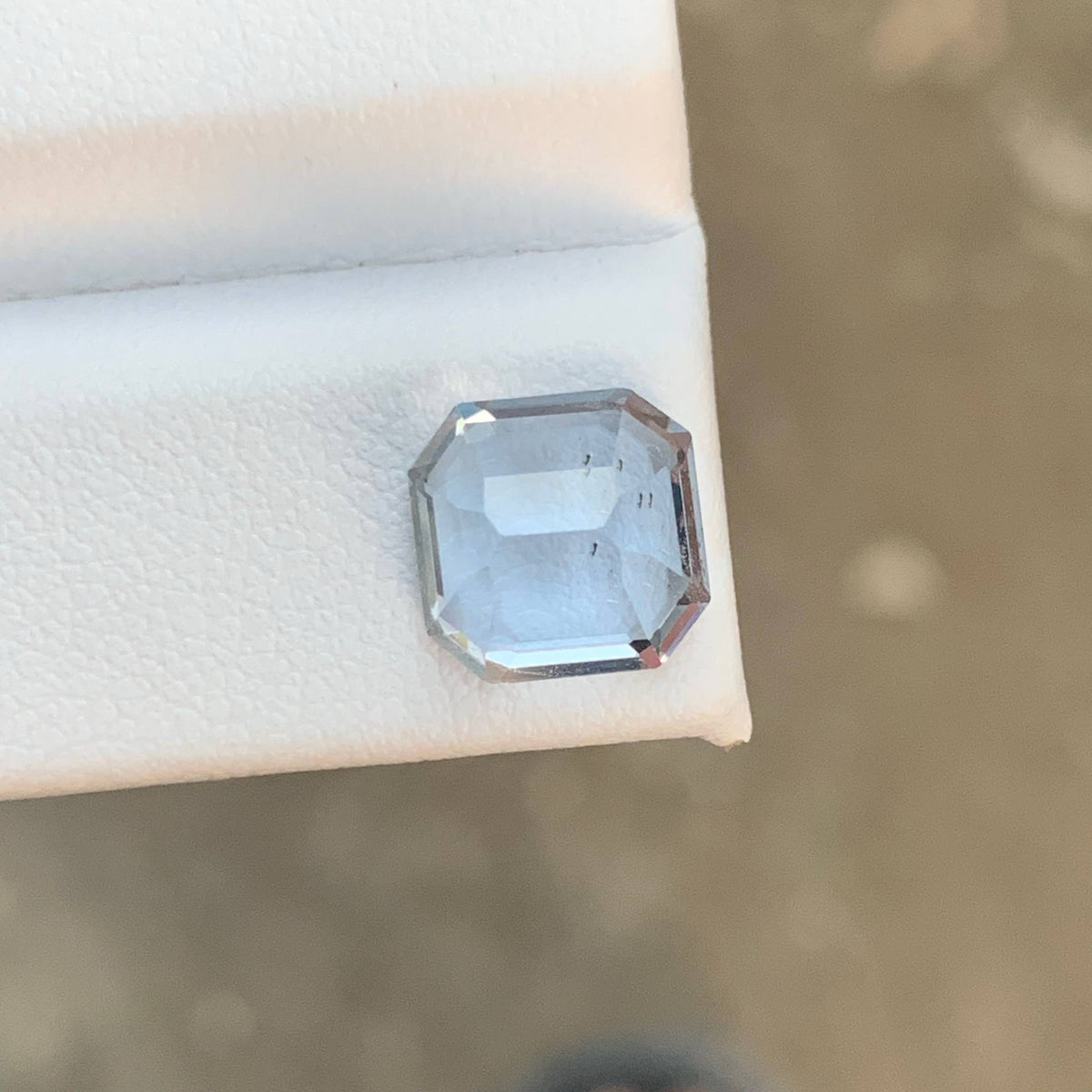 3.30 Carat Natural Aquamarine Goshenite Asscher Cut Gemstone From Pakistan