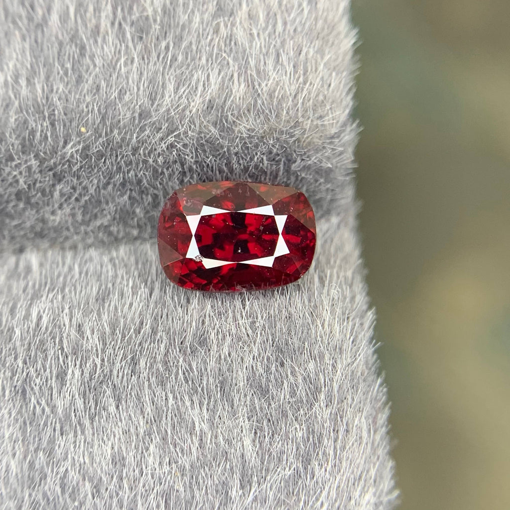 1.50 Carat Loose Red Spinel Stone Cushion Cut From Brazil