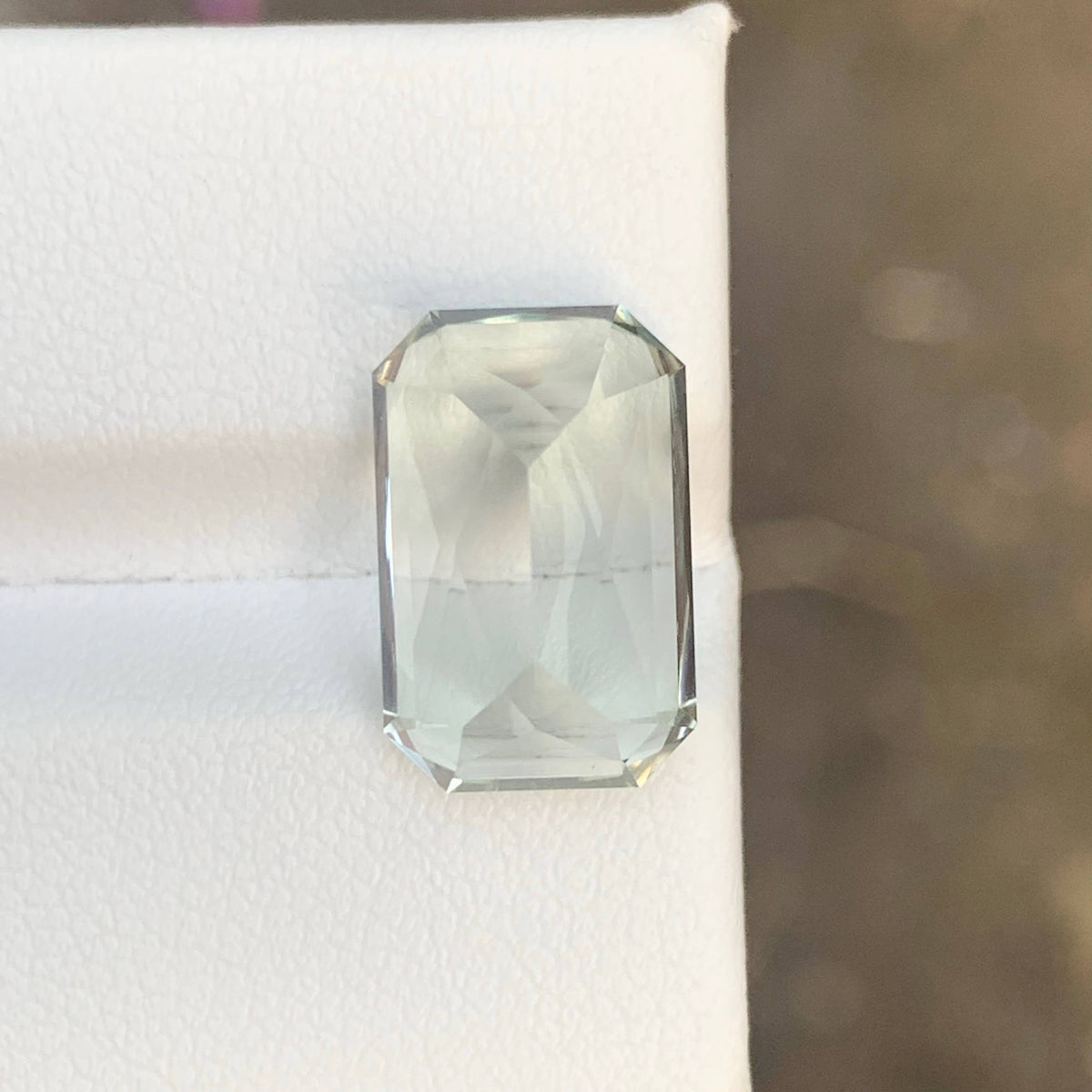7.40 Carat Loose Green Amethyst Stone Cushion Cut African Gemstone