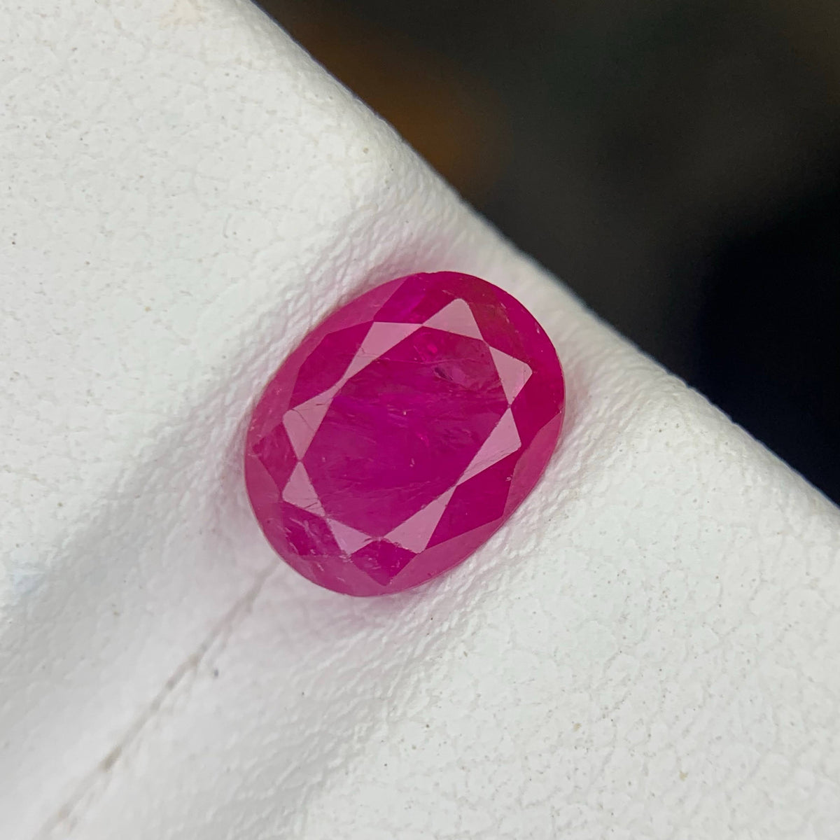 1.50 Carat Natural Loose Pinkish Red Ruby Stone Oval Cut Afghan Gemstone