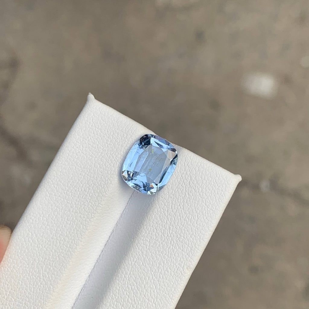 3.30 Carat Aquamarine Goshenite Cushion Cut Pakistan Untreated VVS