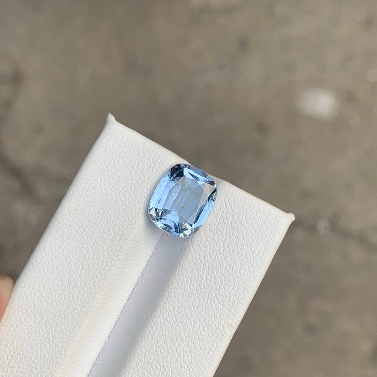 3.30 Carat Aquamarine Goshenite Cushion Cut Pakistan Untreated VVS