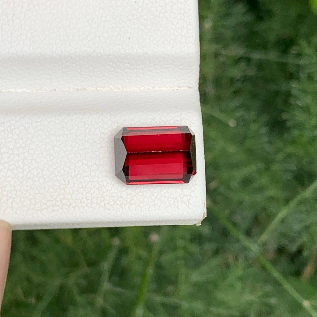 4.60 Carat Red Garnet Emerald Cut