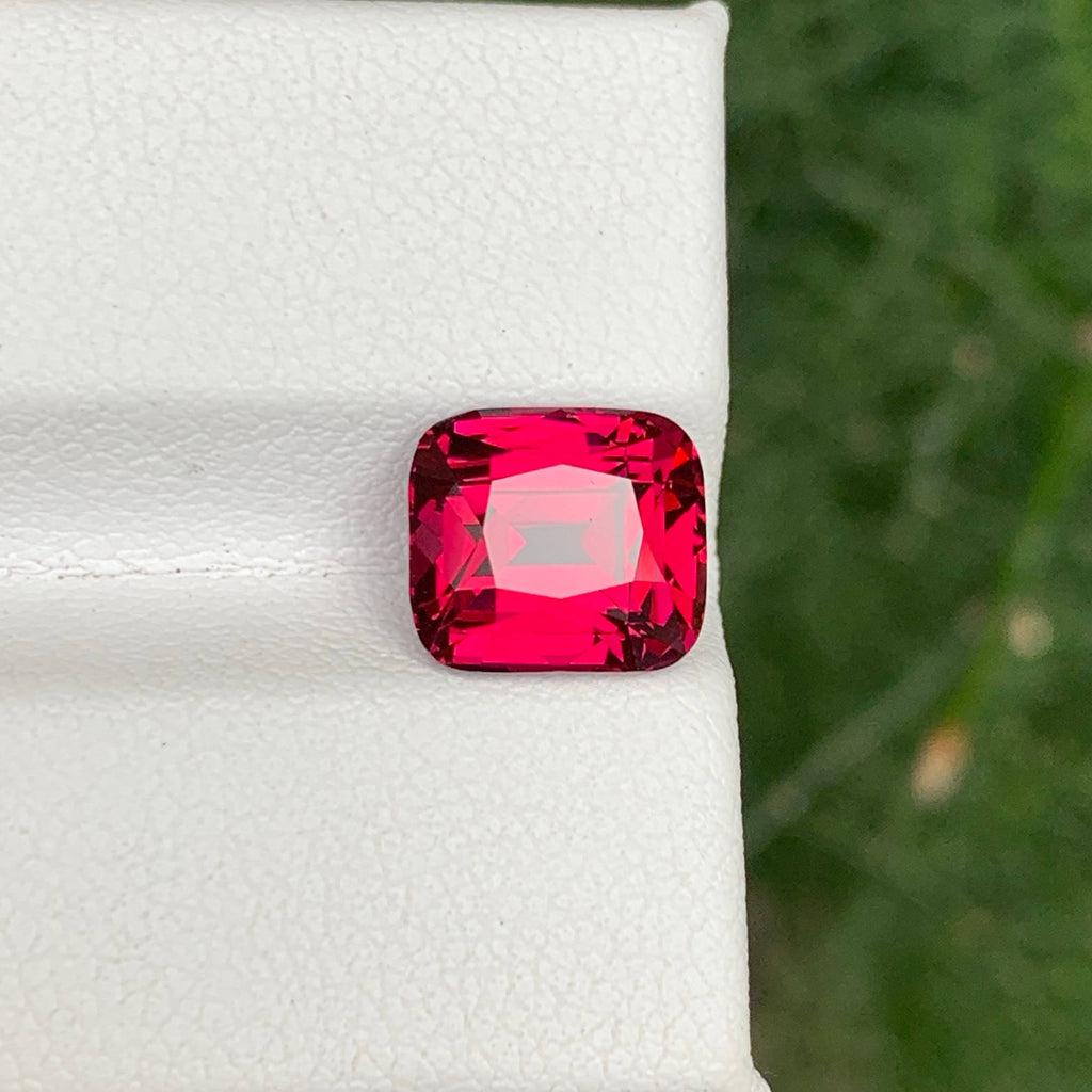 4.15 Carat Red Garnet Cushion Cut