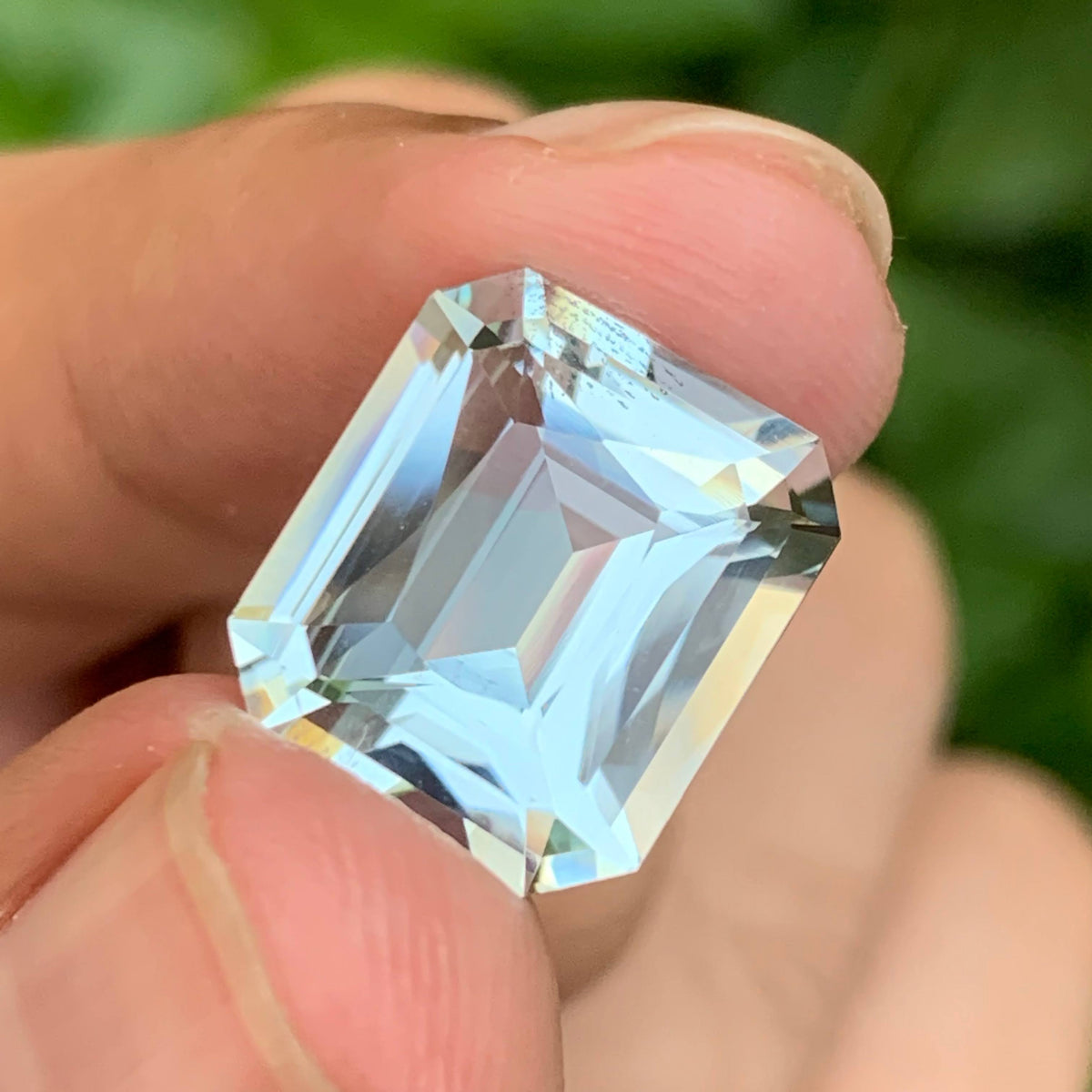 8.25 Carat Natural Loose Light Blue Aquamarine African Gemstone