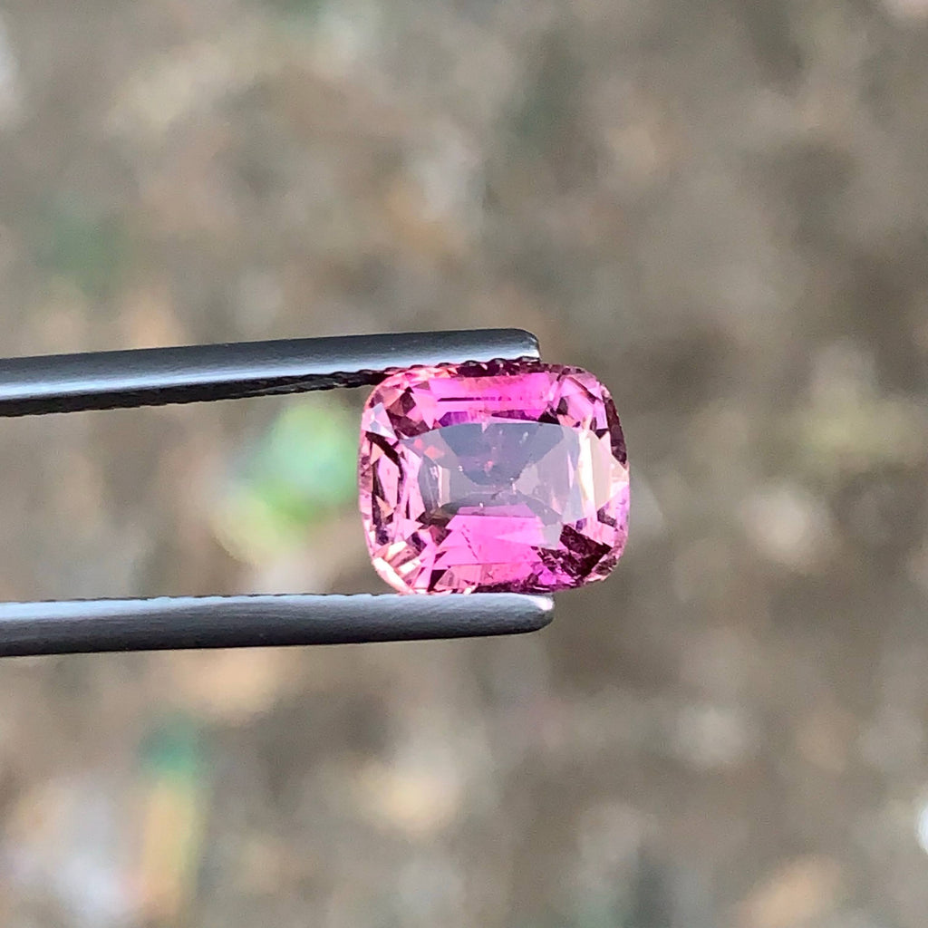 2.60 Carat Natural Loose Pink Color Tourmaline Cushion Cut Afghan Gemstone