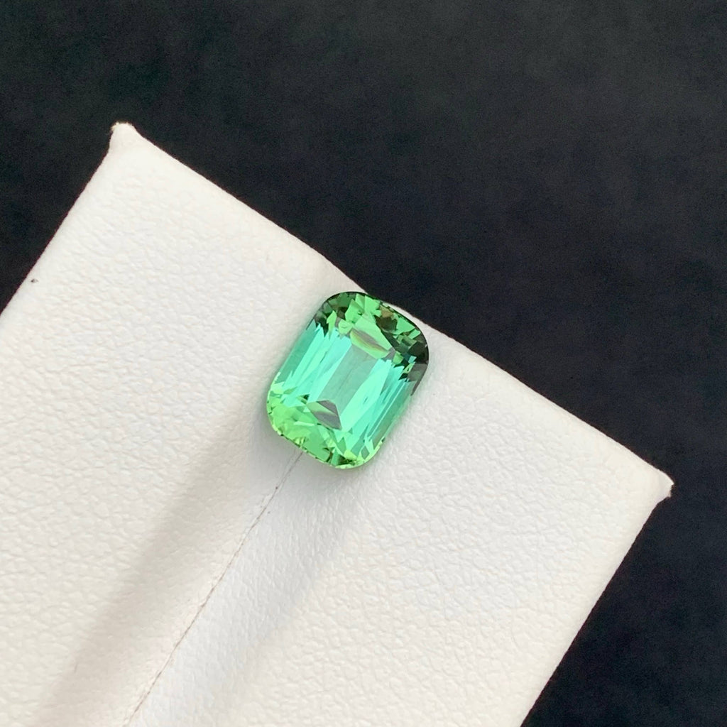 2.50 Carat Natural Loose Mint Green Tourmaline Cushion Cut Afghan Gemstone
