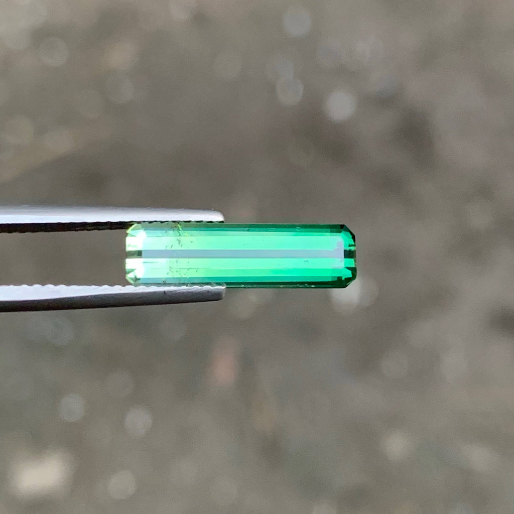 3.00 Carat Bicolor Tourmaline Emerald Cut Afghanistan VVS Untreated