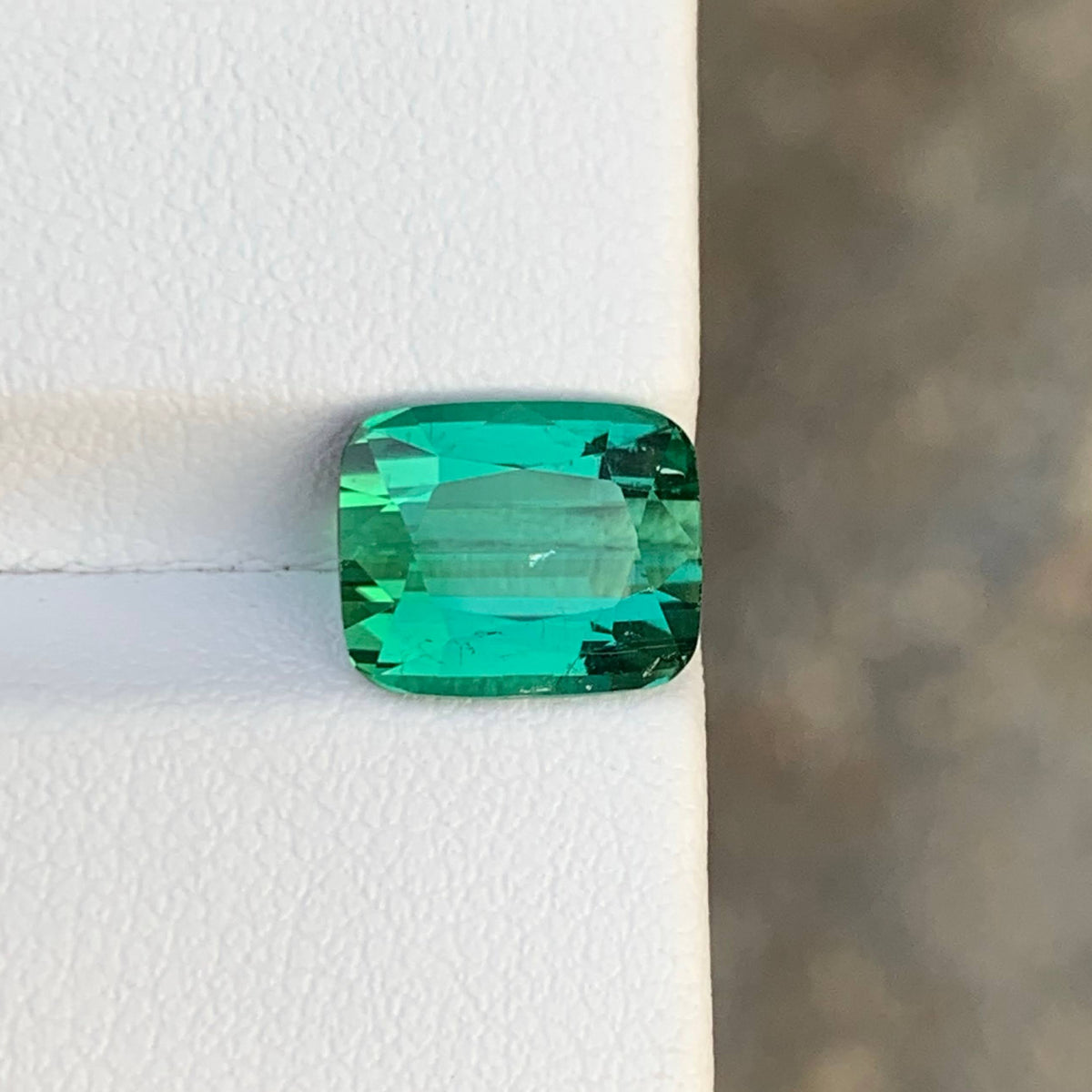 3.70 Ct Green Blue Tourmaline Cushion