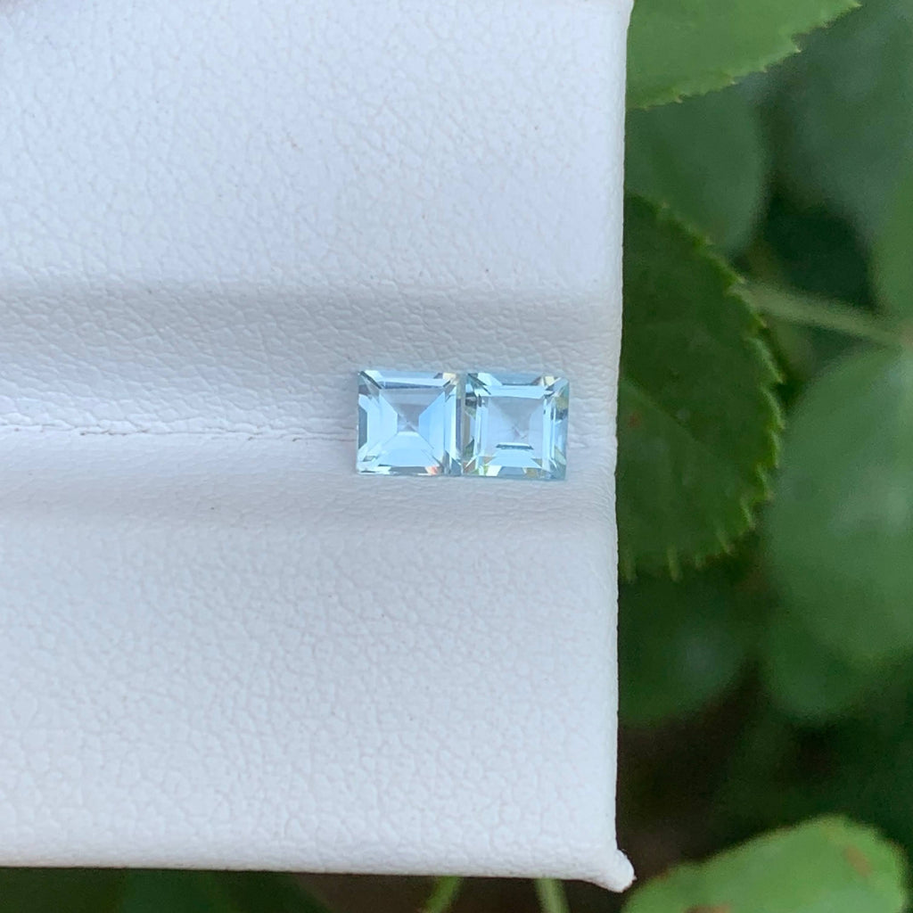0.60 Carats Light Blue Aquamarine Pair
