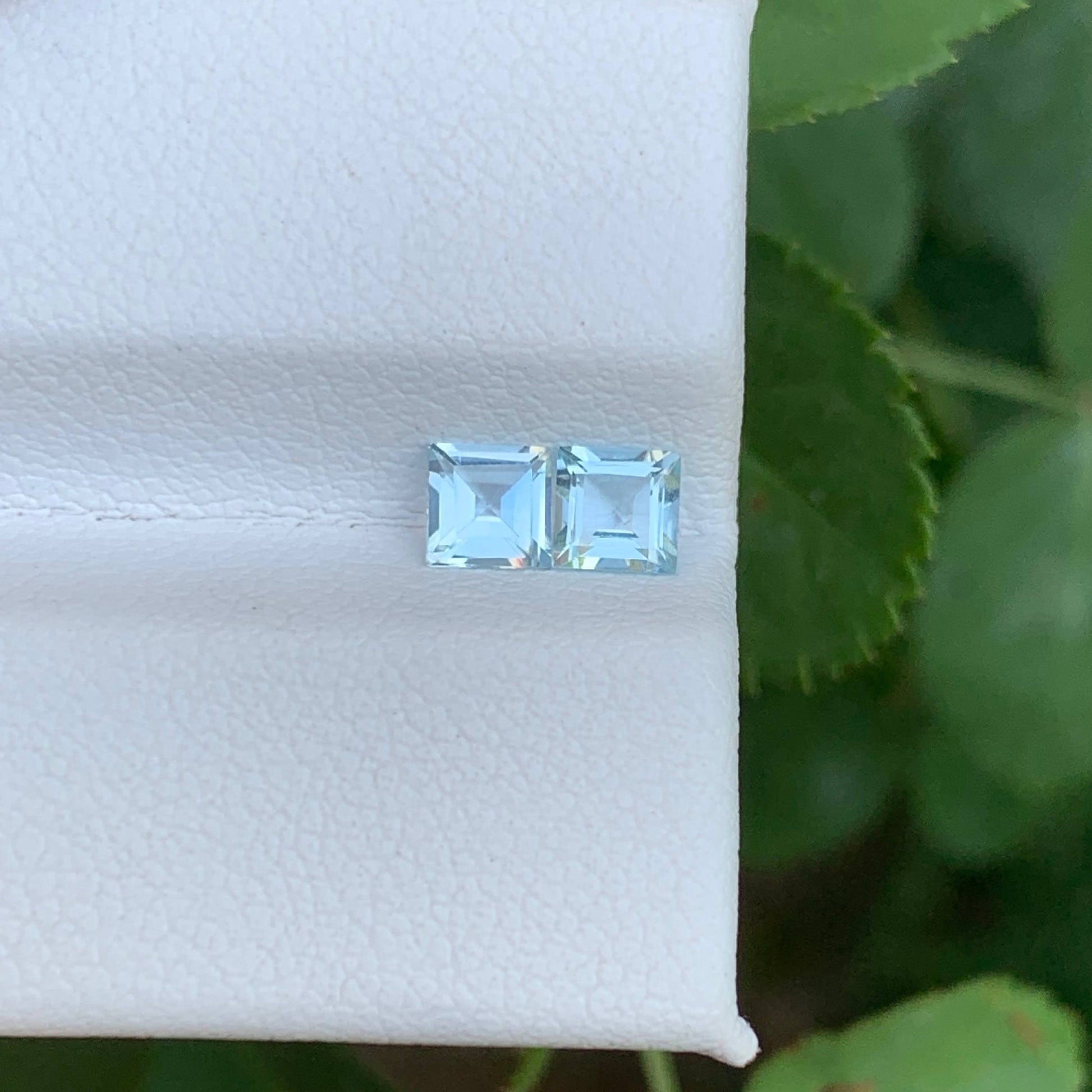 0.60 Carats Light Blue Aquamarine Pair