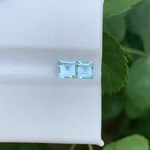 0.60 Carats Light Blue Aquamarine Pair