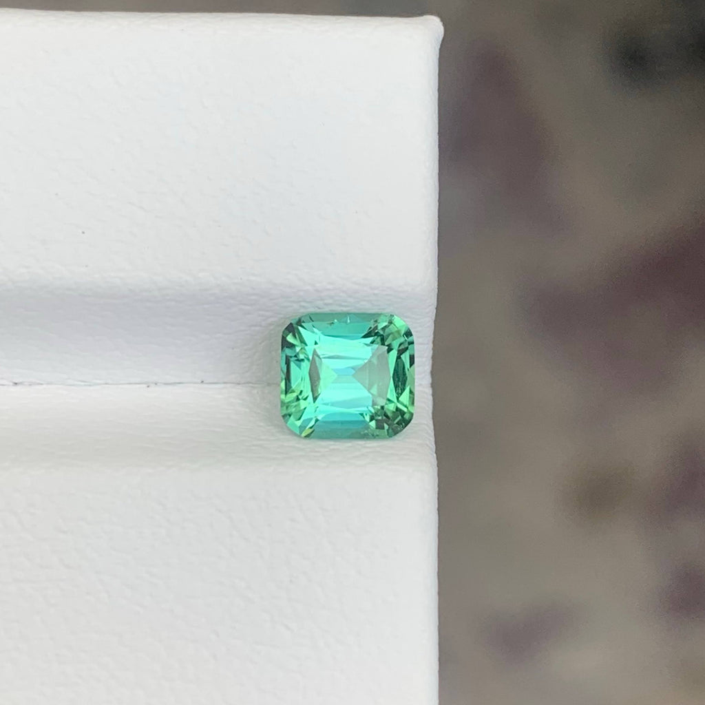 0.95 Ct Mint Tourmaline Cushion Cut