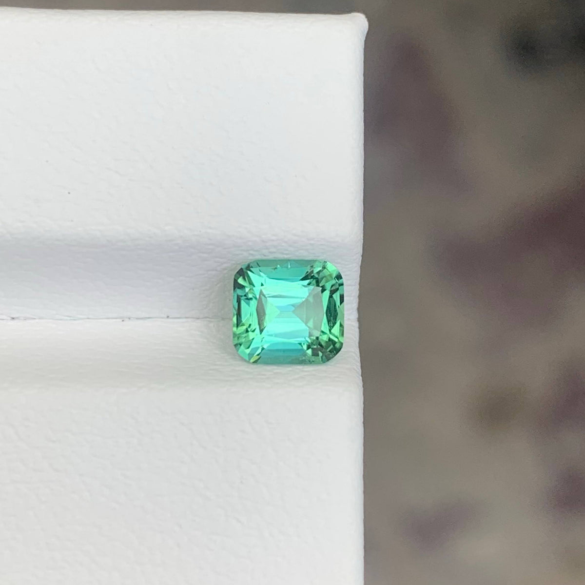 0.95 Ct Mint Tourmaline Cushion Cut