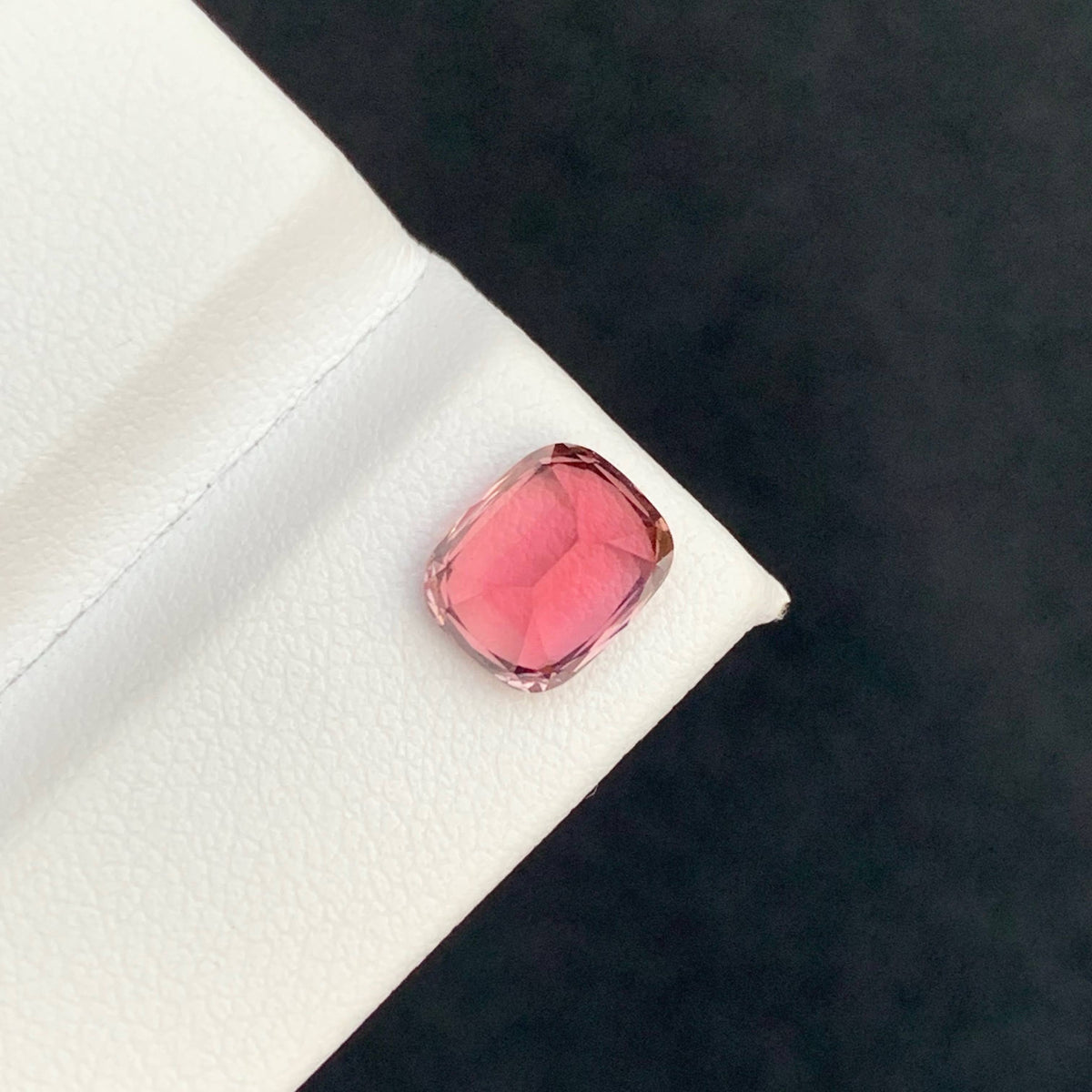 2.05 Carat Vivid Pink Tourmaline Cushion Cut Afghan Gemstone