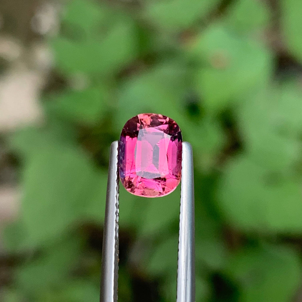 2.00 Carat Hot Pink Tourmaline Cushion Cut Afghanistan VVS Untreated