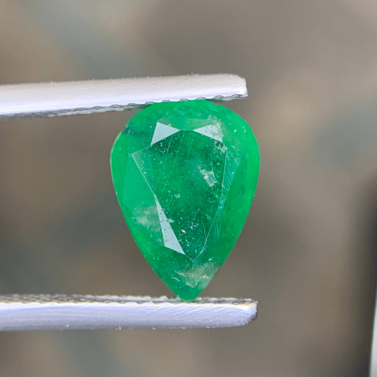 2.00 Ct Deep Green Emerald Pear Cut