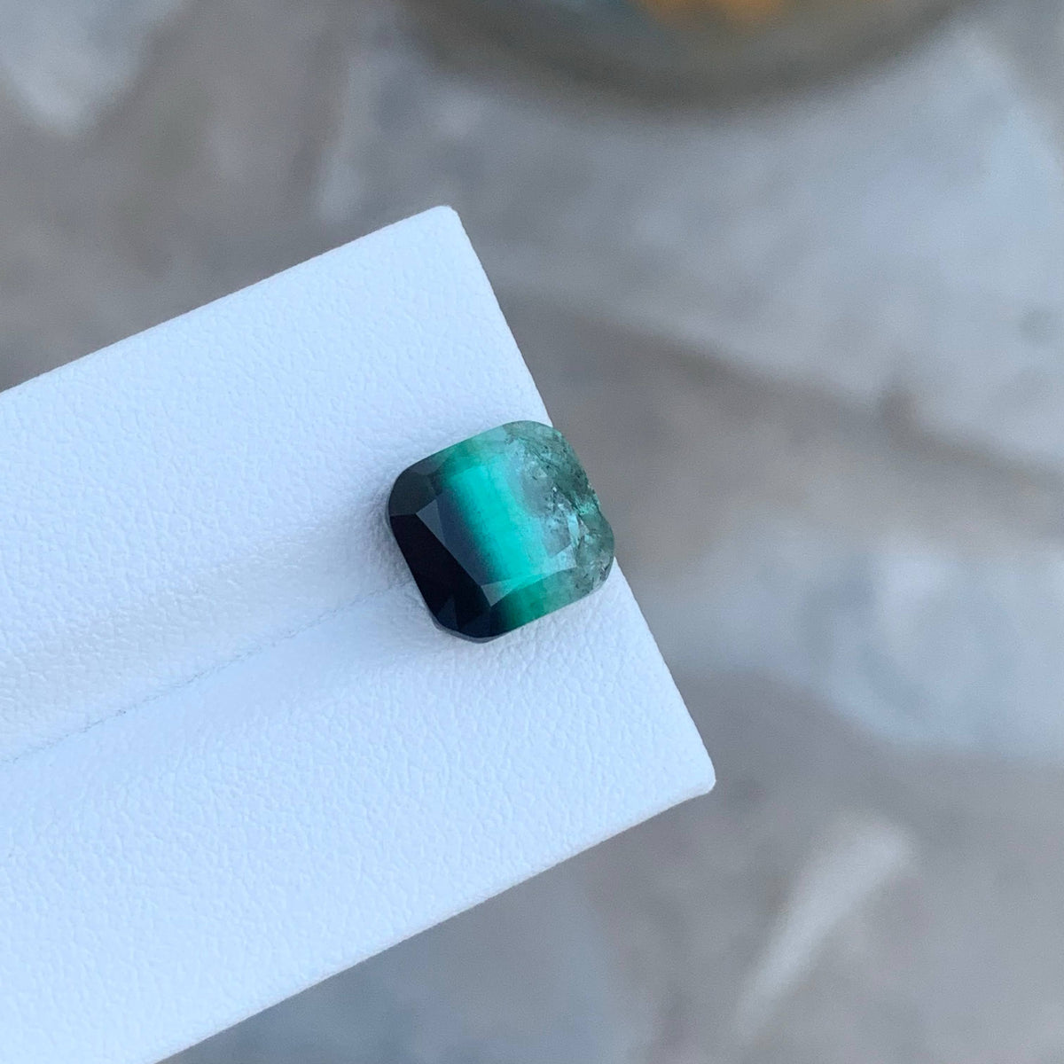 6.50 Carat Natural Loose Bicolor Tourmaline Stone Cushion Cut Afghan Gemstone