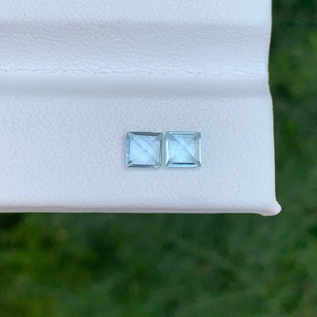 0.60 Carats Light Blue Aquamarine Pair