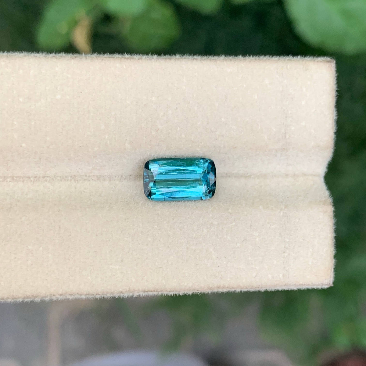 2.35 Carat Natural Loose Blue Color Tourmaline Cushion Cut Afghan Gemstone