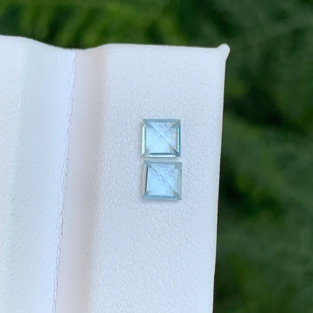 0.60 Carats Light Blue Aquamarine Pair
