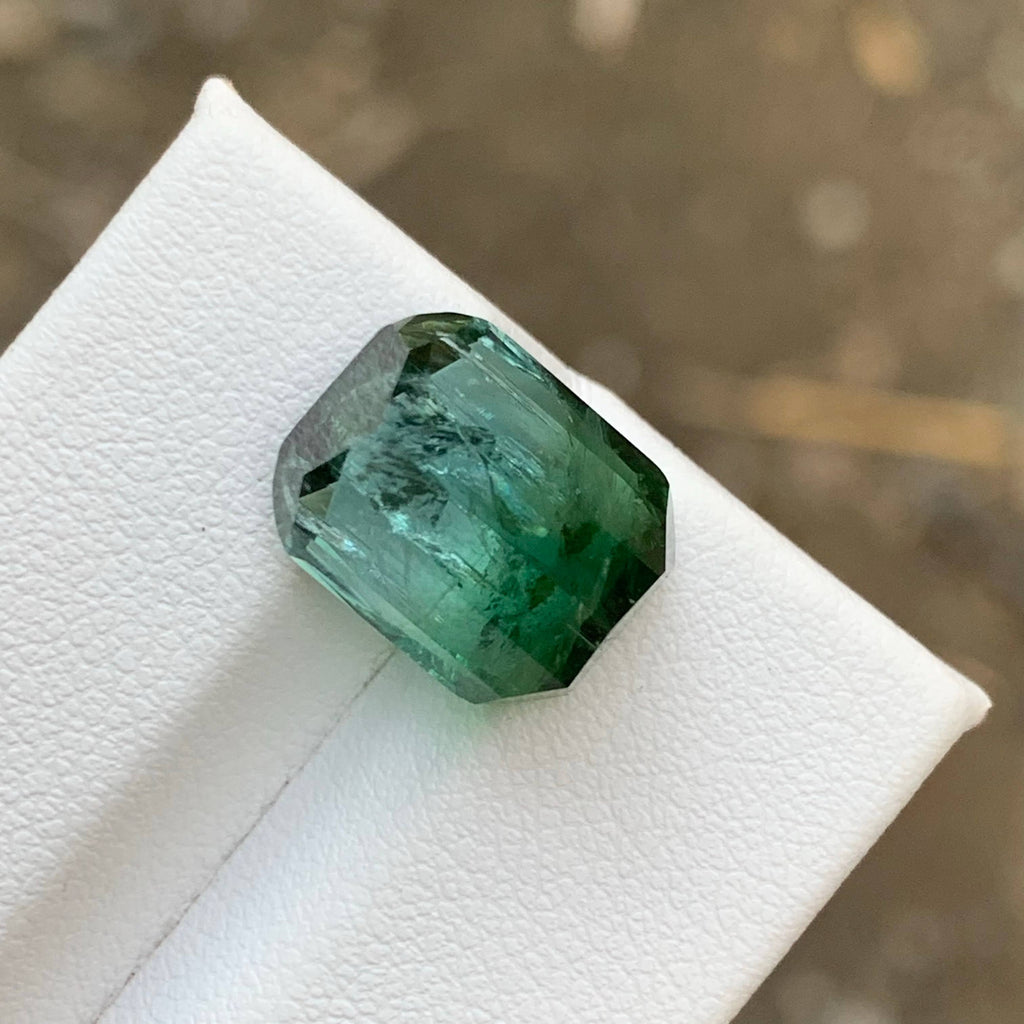 9.25 Carat Natural Loose Bicolor Tourmaline Stone Cushion Cut Afghan Gemstone