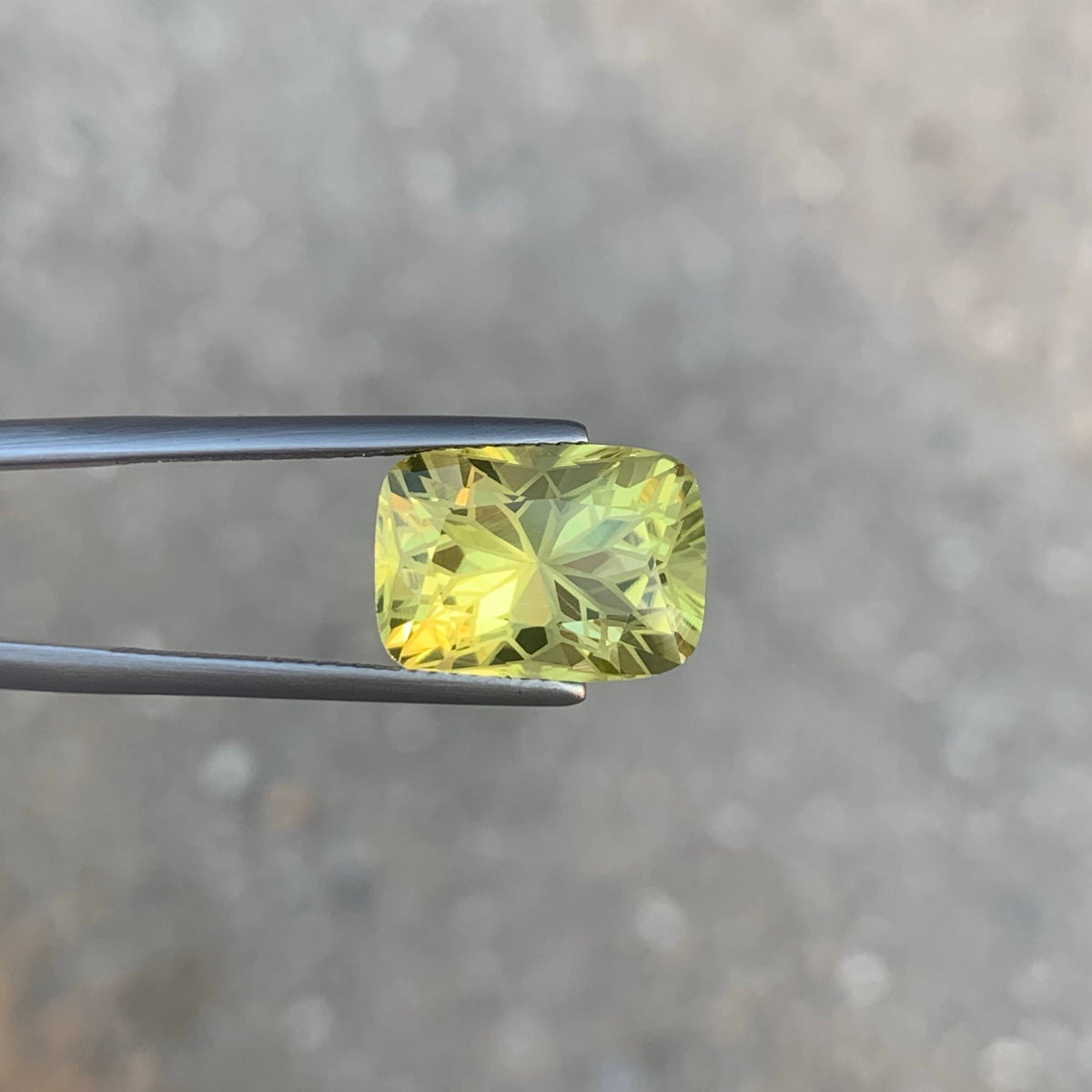 7.30 Carat Lemon Color Citrine Cushion Fancy Cut African Untreated Eye Clean