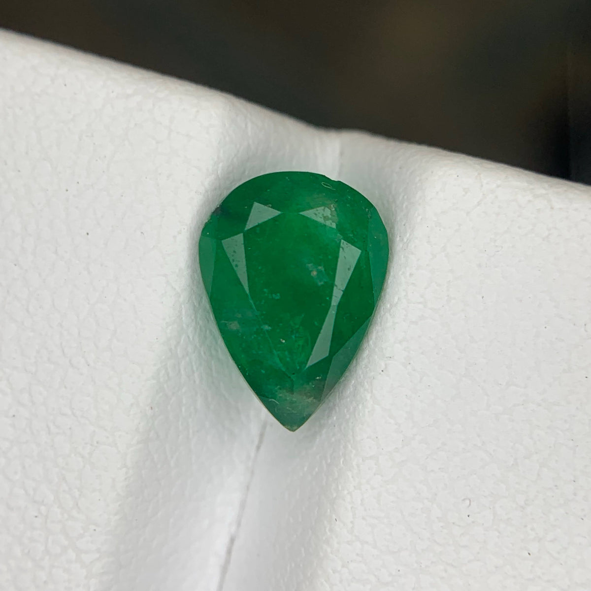 2.00 Carat Natural Loose Deep Green Color Emerald Pear Cut Swat Gemstone