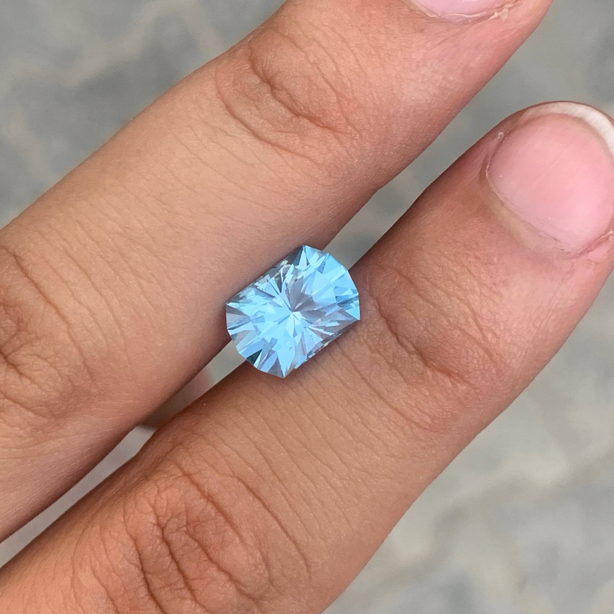 4.40 Carat Sky Blue Topaz Fancy Cut Africa Loupe Clean Untreated