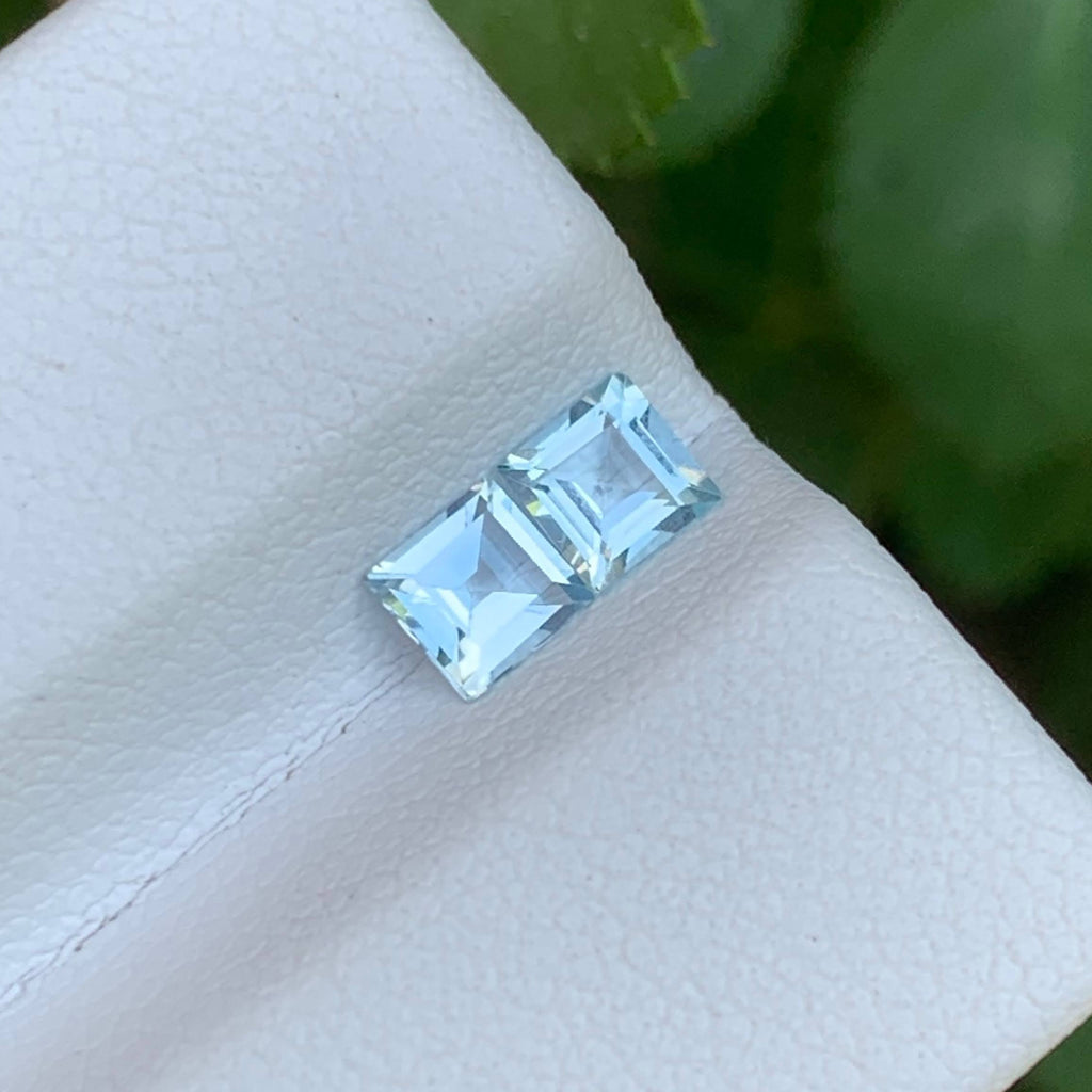 0.60 Carats Light Blue Aquamarine Pair
