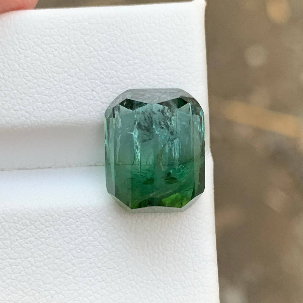 9.25 Carat Natural Loose Bicolor Tourmaline Stone Cushion Cut Afghan Gemstone