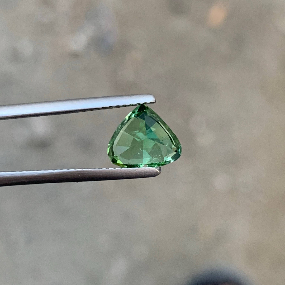 1.95 Carat Natural Loose Mint Green Tourmaline Heart Cut Afghan Gemstone