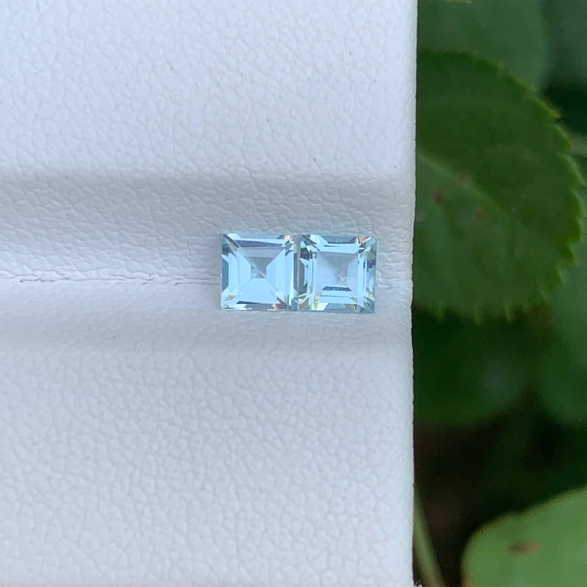 0.60 Carats Light Blue Aquamarine Pair