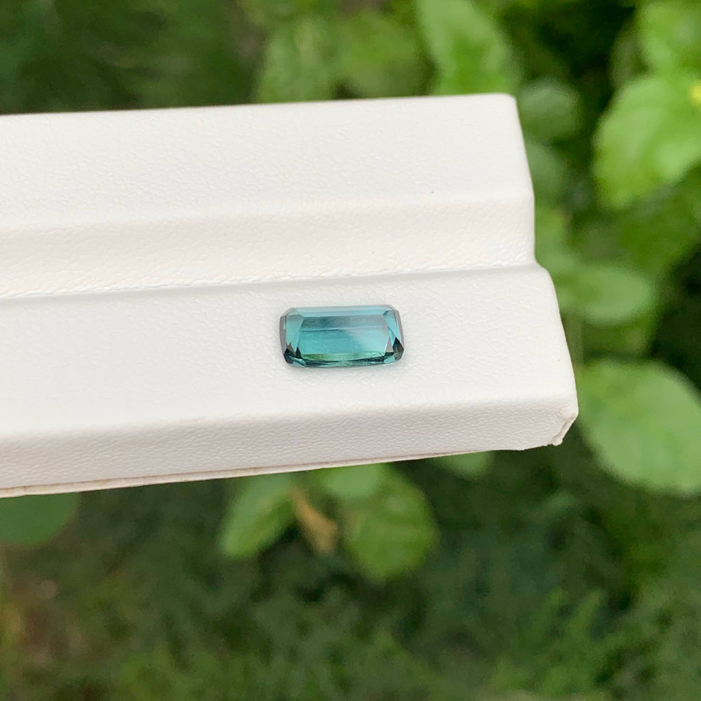 2.35 Carat Natural Loose Blue Color Tourmaline Cushion Cut Afghan Gemstone