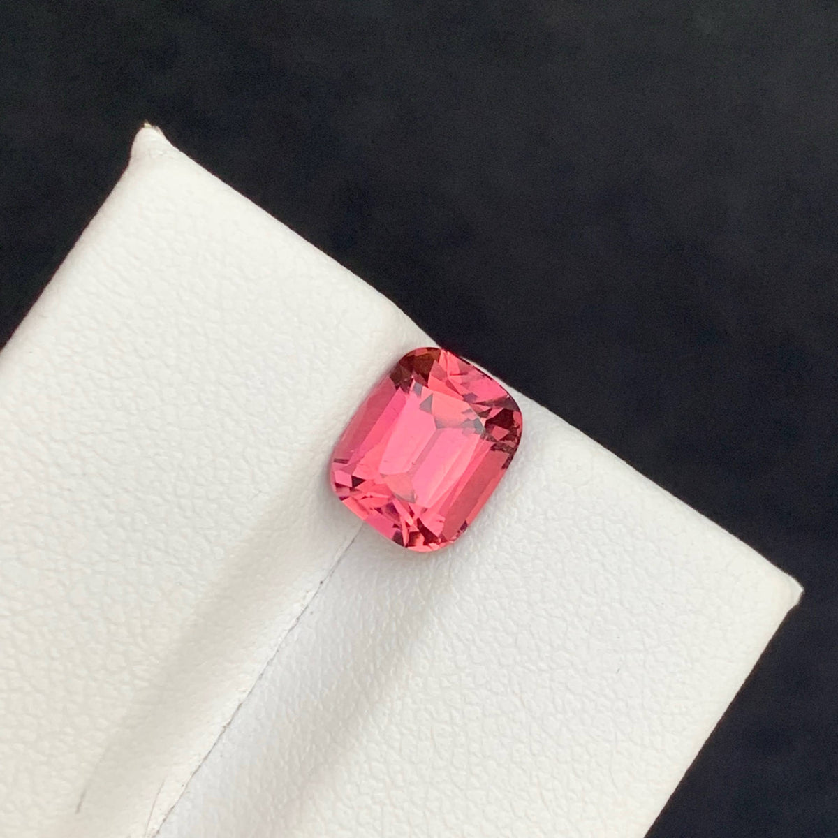 2.05 Carat Vivid Pink Tourmaline Cushion Cut Afghan Gemstone