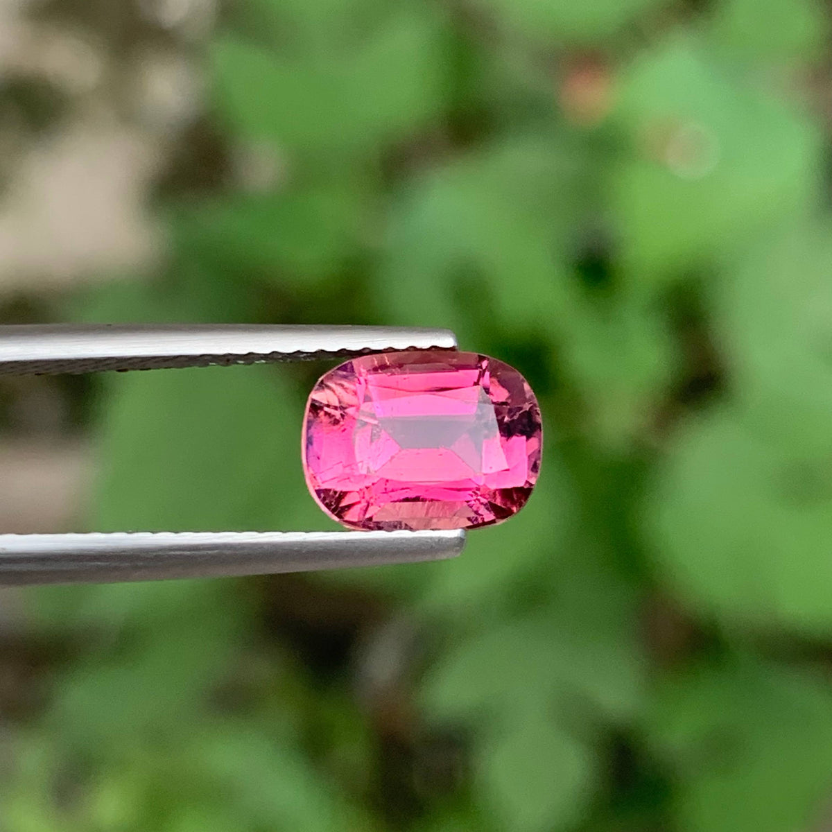 2.00 Carat Hot Pink Tourmaline Cushion Cut Afghanistan VVS Untreated
