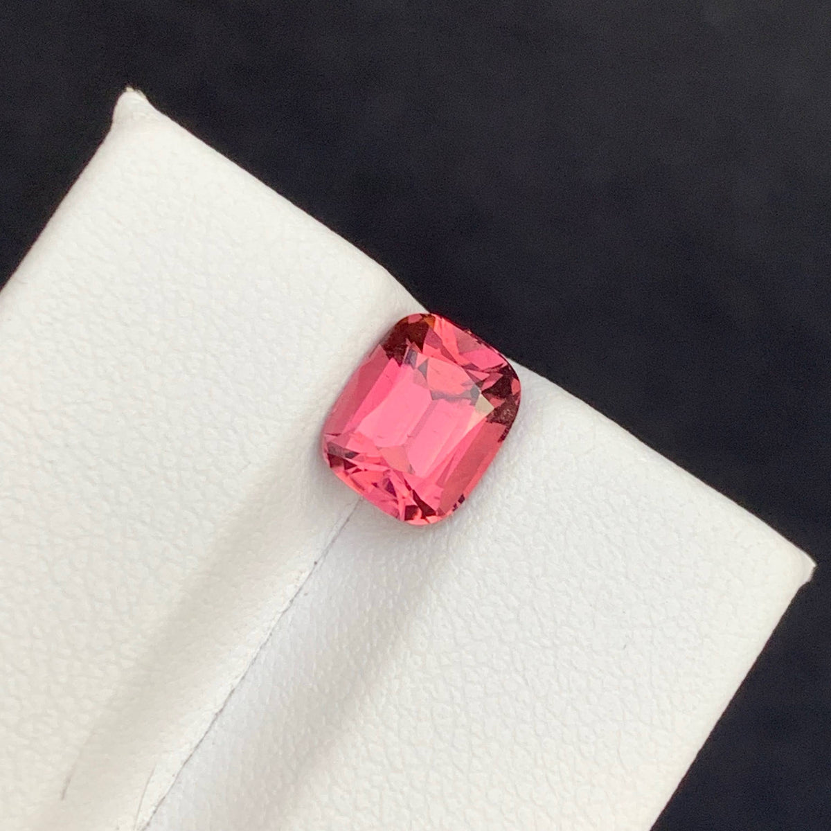 2.05 Carat Vivid Pink Tourmaline Cushion Cut Afghan Gemstone