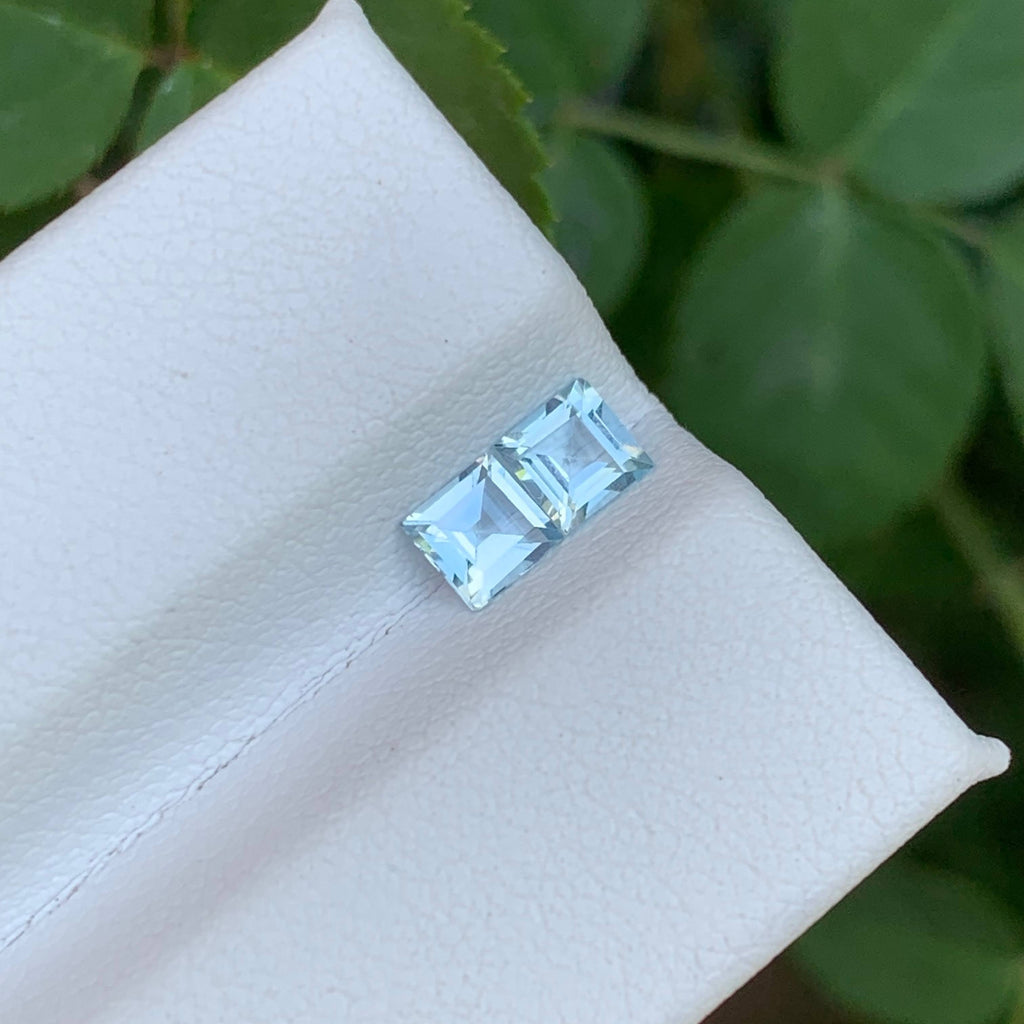 0.60 Carats Light Blue Aquamarine Pair
