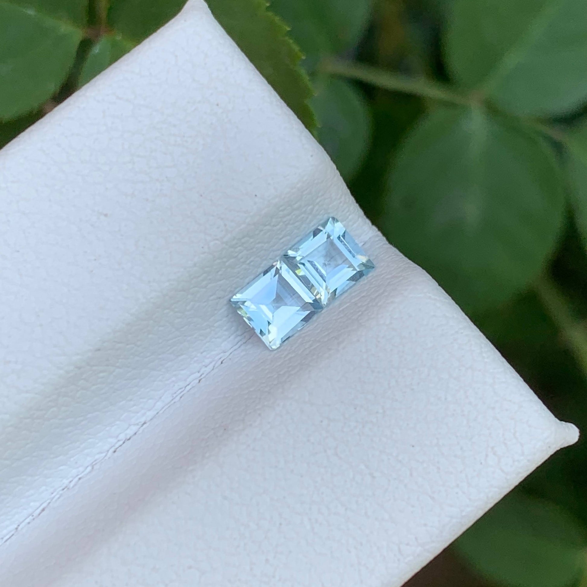 0.60 Carats Light Blue Aquamarine Pair