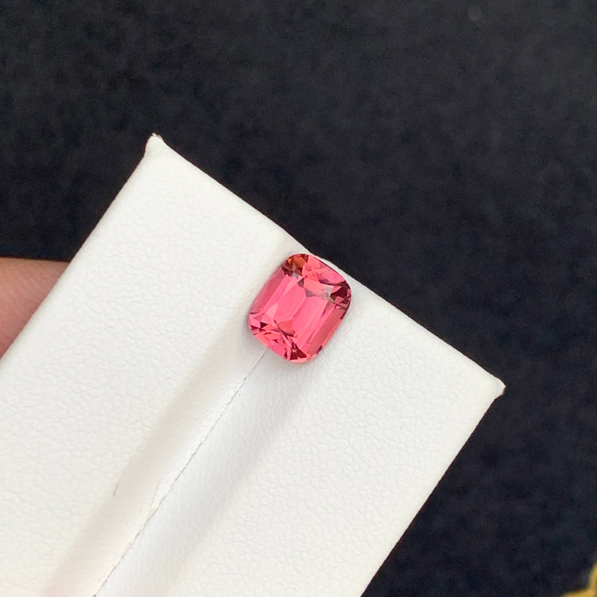 2.05 Carat Vivid Pink Tourmaline Cushion Cut Afghan Gemstone
