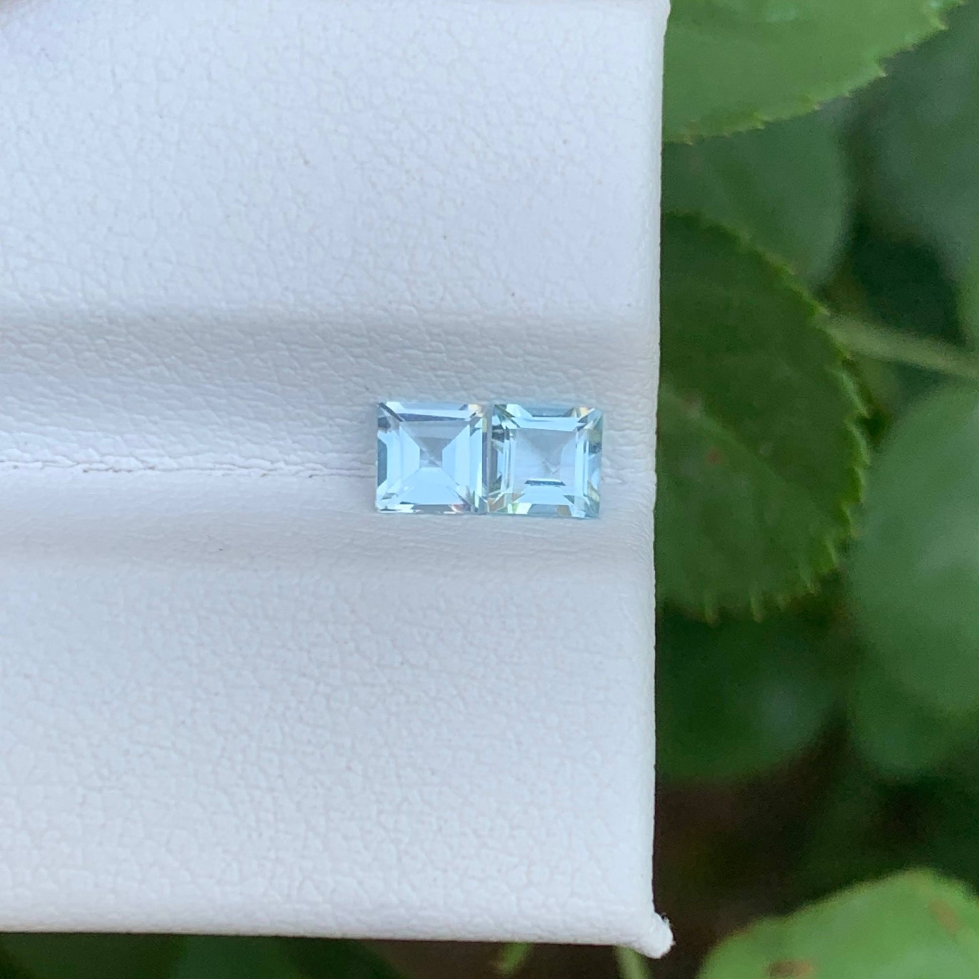 0.60 Carats Light Blue Aquamarine Pair
