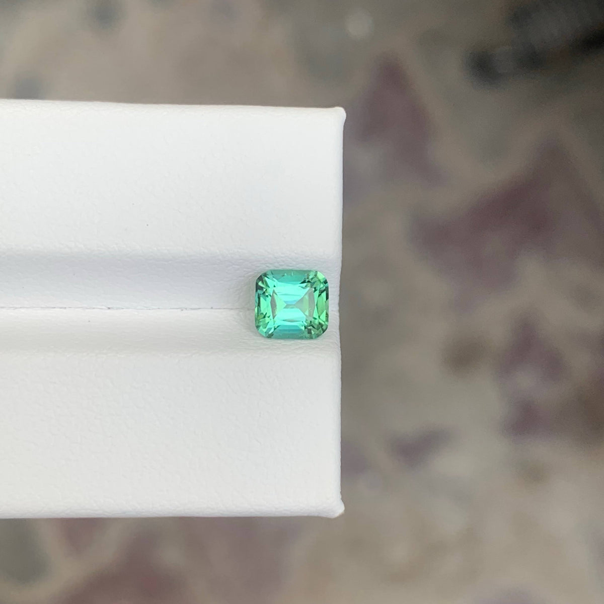 0.95 Carat Natural Loose Mint Green Tourmaline Cushion Cut Afghan Gemstone