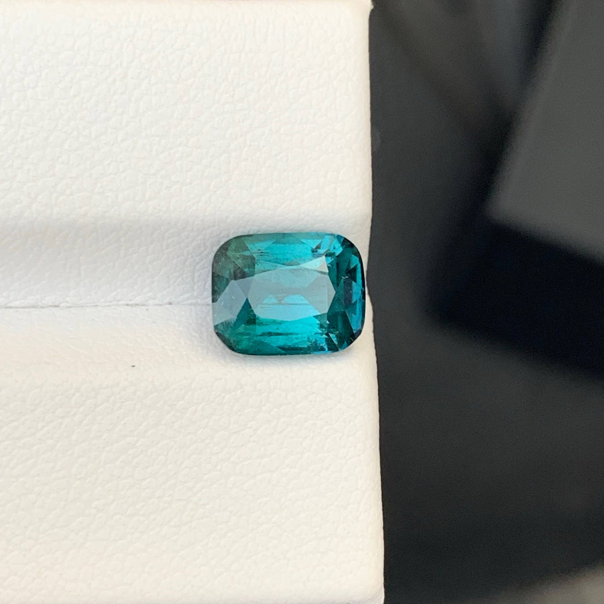 2.45 Carat Natural Loose Blue Color Tourmaline Cushion Cut Afghan Gemstone