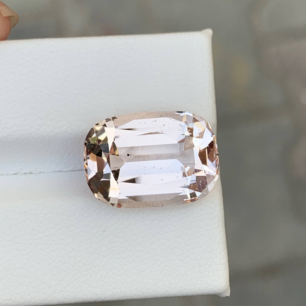11.40 Carat Natural Loose Golden Color Topaz Stone Cushion Cut Pakistan Gemstone